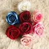 Fleurs décoratives 5 pièces de haute qualité flanelle Roses tête décorations de noël pour la maison mariage Festival fête cadeau bricolage Scrapbook artificiel