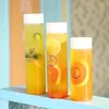 Storage Bottles 10Pcs Plastic Juice Bottle Transparent Coarse Cereals Container Beverage Durable Easy Install To Use