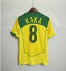 Brasil Vintage Jersey Romario Rovaldo Brazils Carlos Ronaldinho Camisa de Futebol 1998 2002 Ronaldo Kaka 2006 2000 1994 1970 1957 1950 Pele Retro Soccer Jerseys