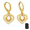 Boucles d'oreilles FLOLA cuivre Zircon pierre blanche plaqué or infini goutte pour femmes coeur amant bijoux cadeaux Erst96