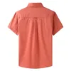 Pour l'été hauts à la mode Blouses hommes manches courtes surdimensionné 5XL 100% coton Cargo chemises militaires vert vêtements décontractés 240118