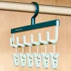 360 Rotated Creative Hat Socks Hanger Household Scarf Tie Storage Rack 6 Clips Multiple Purpose Clothes Underwear Bra Organizers 240125