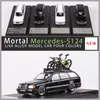 Mortal 1 64 S124 Diecast Alloy Model Car Silver / Gold Wheels Limited Edition 240131