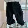 Trousers Boys Cargo Pants Autumn Three-dimensional Bag Drawstring Casual Kids Sport Children Clothes 1-11Year