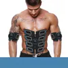 EMS Abdominal Muscle Stimulator Electric Smart Fitness Belt USB Laddningsbar tränare Övnings Viktförlust Gymutrustning 240123