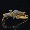 Belts Luxury Brand Belt 2024 Metal Elastic Bird Waist Chain Gold Colour Stripes Animal Shape Inset Decorative Women