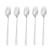 Kaffescoops vardagsrum slutbord mattor 5 st spork sked ett rostfritt stål dessert omedelbara nudlar Dual Creative Long Handle