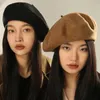 Big Size Wool Beret Women Men Large 60cm Size Berets Warm Unisex French Style Winter Hat Female Painter Cap 240118