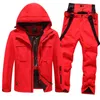 Oulylan Windproof Winter Ski Suits Solid Color Insulation Waterproof Snowboard Clothing Suit Breasable Skiing Set Men 240122