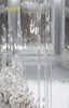 10 conjuntos de candelabros transparentes de 118 cm de altura, candelabros de cristal com 5 braços para decoração de festa e casamento, 10 conjuntos