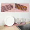 Tafelmatten Voedselveilige siliconenmat Flexibele gootsteenafvoer Antislip aanrechtbeschermingskussen Keukengerei Kussenbak voor schotel