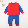 Pagliaccetto classico del costume da bambino di Superman con mantello rimovibile. Tute da costume da neonato con set di mantelle