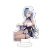 Keychains Anime Genshin Impact Raiden Shogun Cospaly Akrylspel Figur Kirara Eula Stand Sign Model Desk Decor Fans Toy Gift for Friend