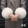 Polsini in pelliccia spessa da donna Inverno pelliccia di volpe sintetica manica lunga elastica braccio caldo peluche polsino antivento giacche accessori 240201