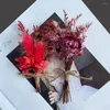 Kwiaty dekoracyjne mini kwiatowy kombinacja suszony kwiat do wystroju domu sztuczny bukiet gałąź gałąź wazon impreza roślinna ślub DIY rzemiosła