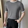 Herr t skjortor incerun män skjorta lapptäcke koreansk stil sommar casual kläder streetwear 2024 o-hals kortärmad fritidstoppar s-5xl