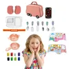 Kids Clay Kit Suche DIY Modelowanie z akcesoriami narzędzi i walizki sztuki rzemiosło Prezent 240124