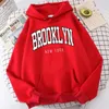 Brooklyn York Imprimer Sweats à capuche pour hommes Mode Qualité Vêtements Classique Simplicité Survêtement Harajuku AllMatch Vêtements pour hommes 240119