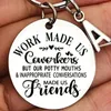 Keychains Coworker Appreciation Keychain For Colleague Retirement Goodbye Work Friend Leaving Friendship Gift