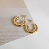 Boucles d'oreilles en argent 925, aiguille en forme de C pour femmes et filles, métal étanche, cadeau 2024 Eh088