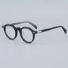 Solglasögon ramar japanska runda acetatglasögon män och kvinnor optiska receptglasögon klassisk retro designer märke glasögon