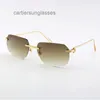 Moda Metal UV400 Koruma Rimless 18K Altın Erkek ve Kadın Güneş Gözlükleri Satış Tasarımcı Güneş Gözlükleri Kalkanı Retro Tasarım Gözlük Çerçeveleri Erkekler