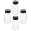 Ensembles de vaisselle 4 pcs Castor Bouteilles d'épices ménagères Assaisonnement Conteneur Distributeur de sel Shaker et poivre avec couvercles Shakers en plastique