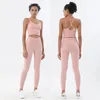 Sport-BH und Leggings, zweiteilige Sets für Damen, Outifits Naked Feeling Gym, Fitness-Set für Frauen, Work-Out-Kleidung, Damen-Sport-Set 240124