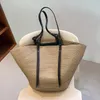 Borse da sera Borsa di paglia fatta a mano da donna di design di lusso Borsa da viaggio bohemien di grande capacità Borsa estiva al mare Vacanza al mare Donna 2024