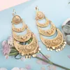 Collana e orecchini set eleganti gioielli da donna placcati in oro grande ciondolo a forma di luna set da sposa donna araba marocchina