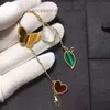 Bransoletka czterech liści Cleef Van Designer Bracelets Klasyczne serce Luksusowe Bracelets Bracelets 18K Białe złoto Panie i dziewczyny