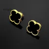 Designer Studörhängen Van Clover Earring Cleef Four Leaf Clover Earrings Flowers smycken Små Four Leaf Female V Gold Thicked 18k Rose Plated Natur WR2T