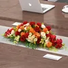 Decoratieve bloemen gesimuleerde vloer-gerangschikte bloemenvergadertafel Zakelijk afgewerkt tv-meubel Koffie dineren