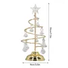 Christmas Decorations LED Tree Lamp Small Crystal Decorative Iron Night Light Ornament For Gift Ornaments