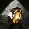 Mode 8mm volframstål geometrisk ring för män bröllopsförlovningsring 240122