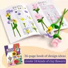 1 ensemble Kit d'artisanat de fleurs pour enfants Bouquet pâte à modeler filles garçons âgés de 6 ans 240124