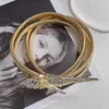 Gürtel Luxus Marke Gürtel 2024 Metall Elastische Vogel Taille Kette Gold Farbe Streifen Tier Form Inset Dekorative Frauen