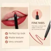 Qi 12pcs/مجموعة Lipstick Lipliner Pen Lip Lip Lip Lip Lip Contour Makeup Makeup Sexy Red Lip Stick Long Cosmetic240129