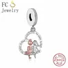 Loose Gemstones FC Jewelry Fit Original Charm Bracelet 925 Silver Soul Sister My Friend Hand In Bead For Making Women Berloque
