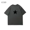 Y2k estética muitas cores camisetas de algodão 2000s estrelas impressão streetwear manga curta verão casual moda elegante camisetas 240124