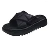 Tofflor plataform platt sula tjej basketskor flip flops sandaler kvinna sneakers sport andra hand