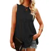 Camisoles Tanks Women Sleeveless Looke Tank V Neck Straps 캐주얼 유량 튜닉 셔츠 탑 셔츠 여자 Sipper