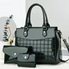 이브닝 가방 패션 토트 여성 PU 가방 트렌디 한 핸드백 대용량 3 조각 세트 악어 패턴 복합 비즈니스 Satchel