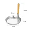 Pans Standing Frying Pan Wooden Handle Breakfast Maker Cookware Saucepan For Ham Pancake