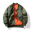 Herrenjacken Herren Pilotenjacke Taktische Militärjacke mit orangefarbenem Futter Bomber Frühling Herbst Mode Baseballmäntel