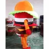 2024 Halloween Hamburger Costume De Mascotte Personnage De Dessin Animé Tenues Costume Adultes Taille Tenue Anniversaire Noël Carnaval Déguisements Pour Hommes Femmes