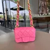 Fashion Designer Chain Bag Women Classic Double Letter Tote Bag High-quality Leather Argyle-plaid Single Mini Shoulder Crossbody Bags Handbag Purse