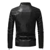 Automne mode tendance manteaux Style masculin mince col montant moto veste en cuir hommes veste en cuir PU S-4XL 240202