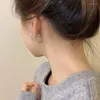 Boucles d'oreilles créoles de tempérament Simple coréen, cercle de perles, mode, petits bijoux polyvalents pour femmes, cadeaux, vente en gros, 2024