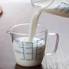 Ferramentas de medição copo de vidro resistente ao calor com escala forno de microondas de leite infantil transparente de alta qualidade